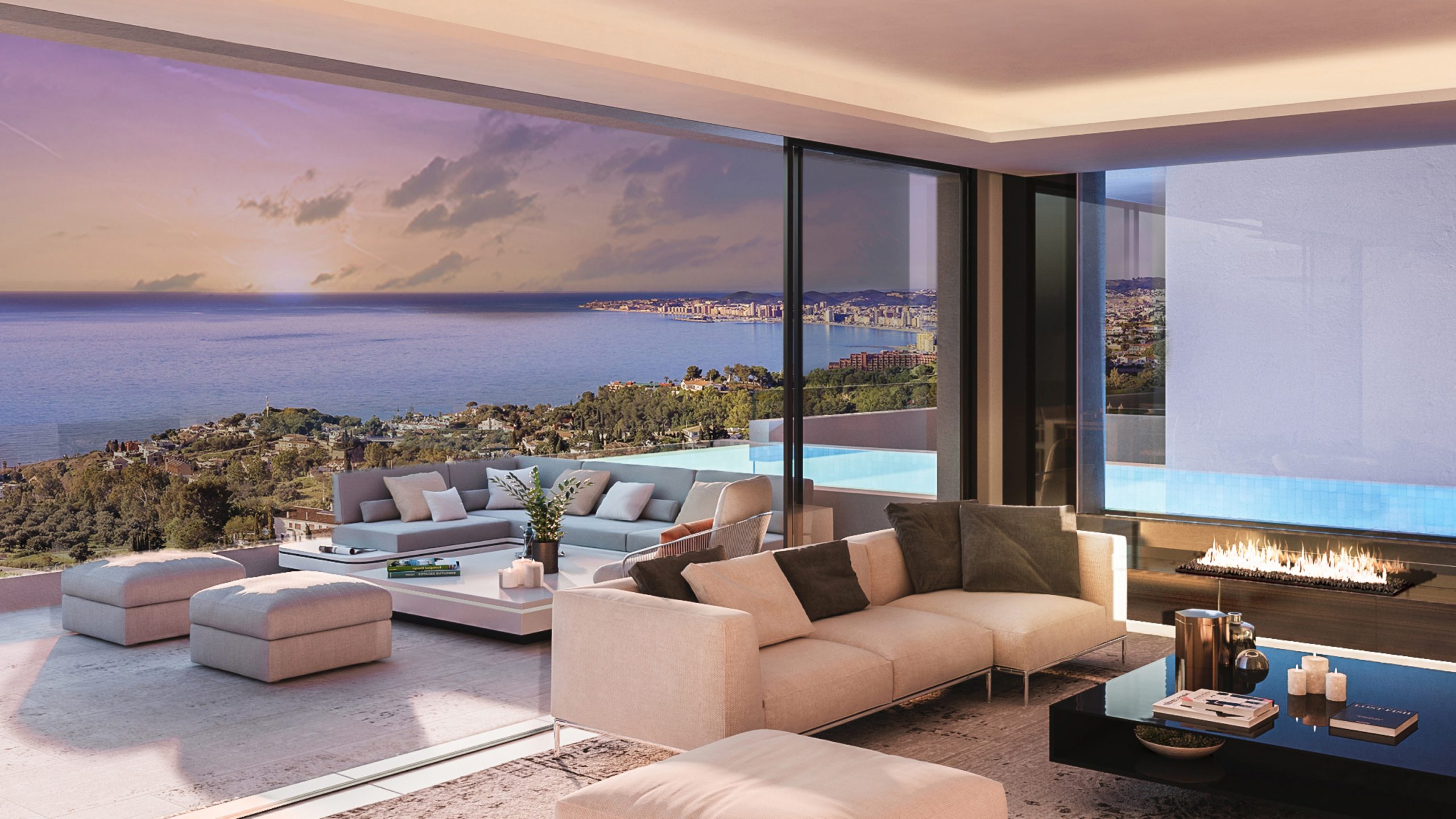 Living room + Terrace in Marae Residences